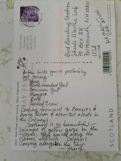 Postcard from Mary